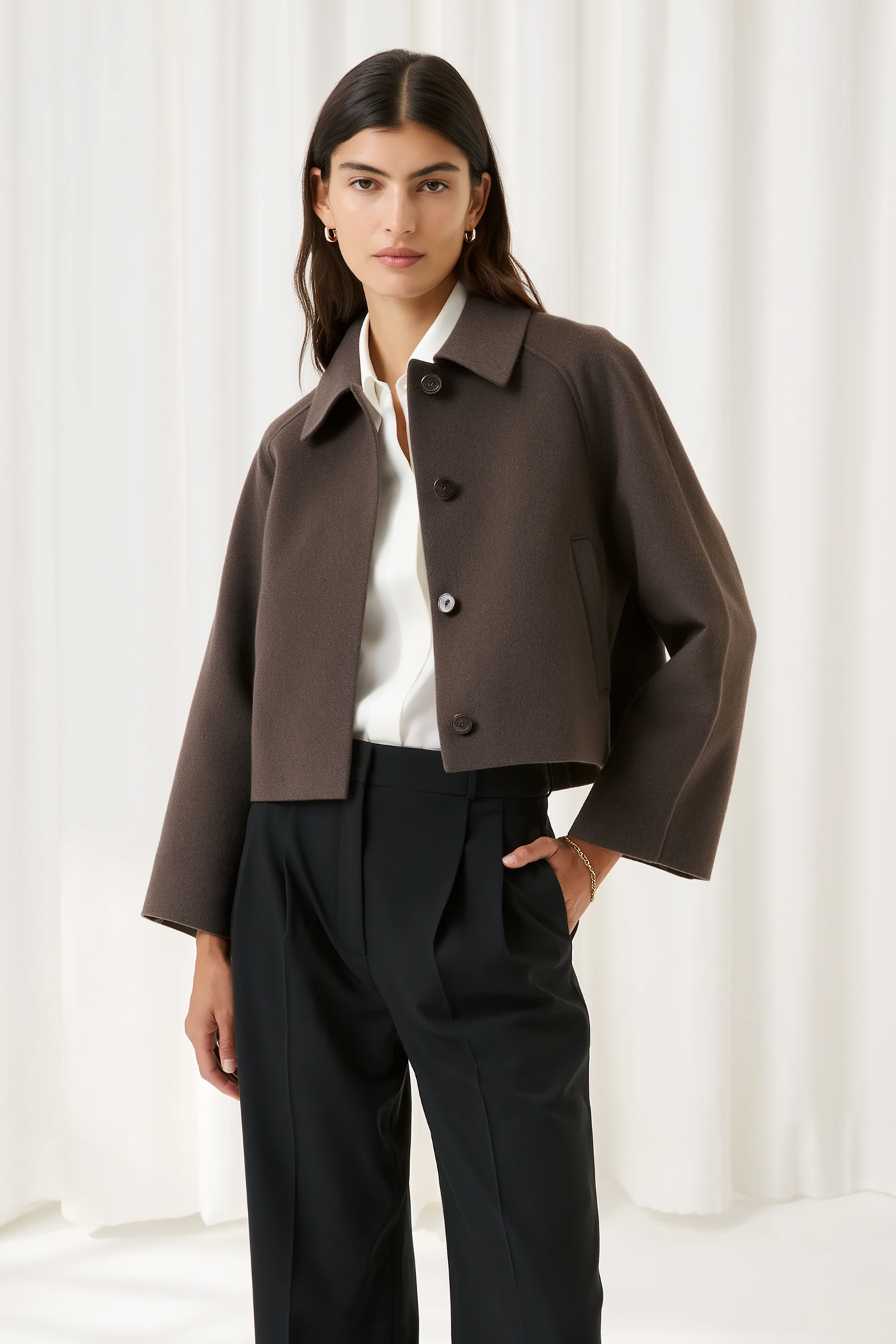 brown woolen jacket