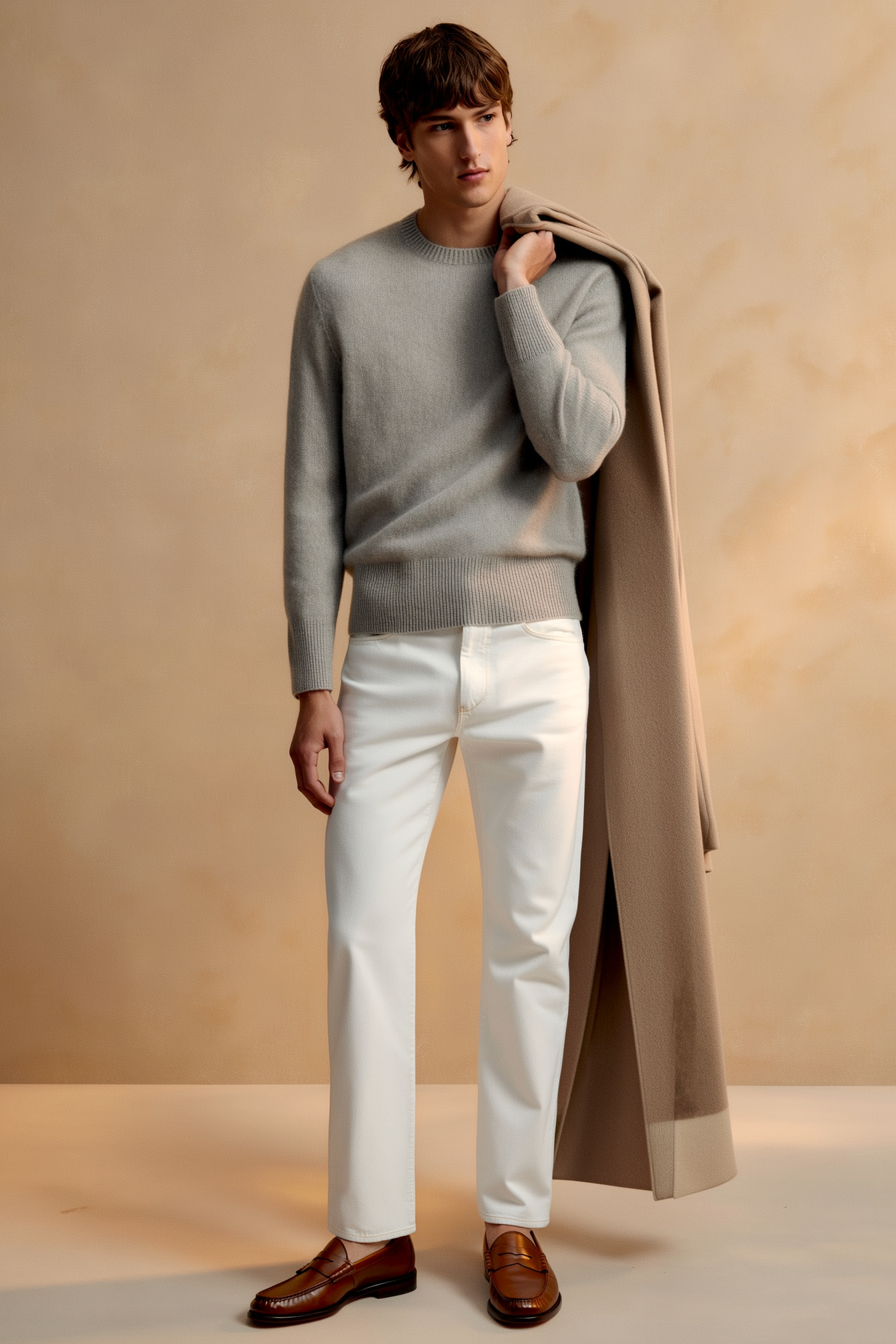 Knitted crewneck sweater