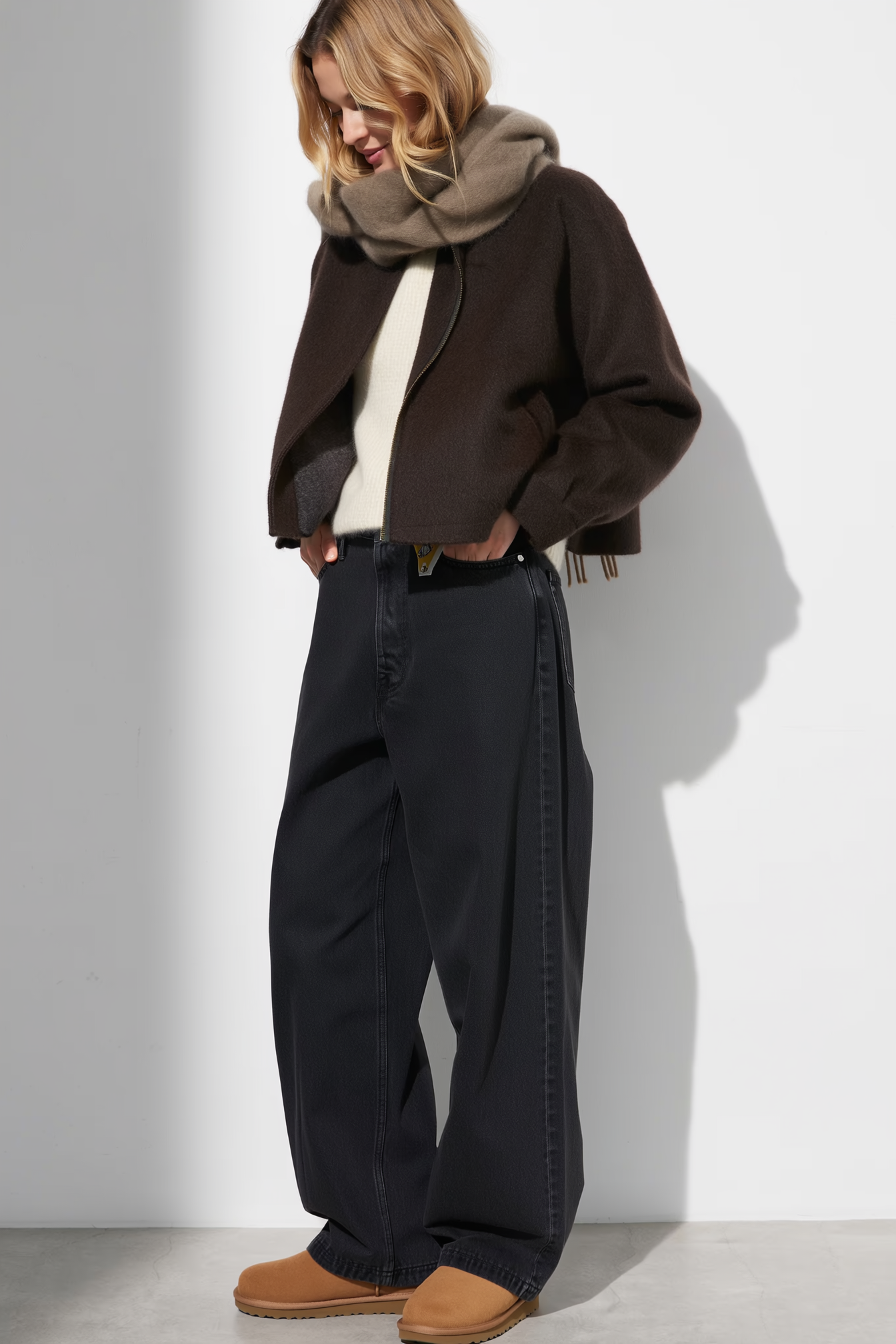 Knitted bomber jacket