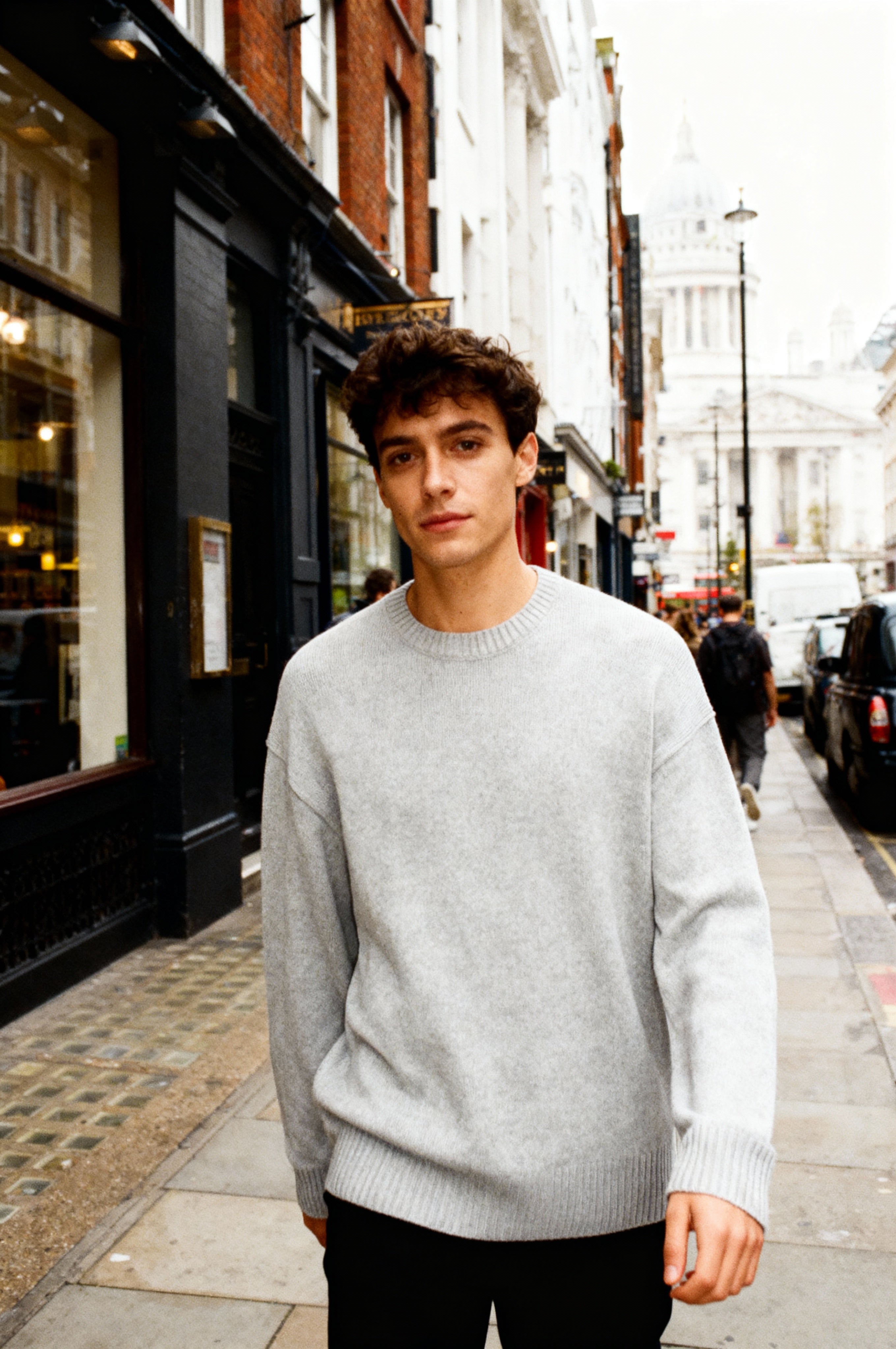 Knitted crewneck sweater