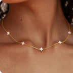 Collier Vintage De Trèfle À Quatre Feuilles