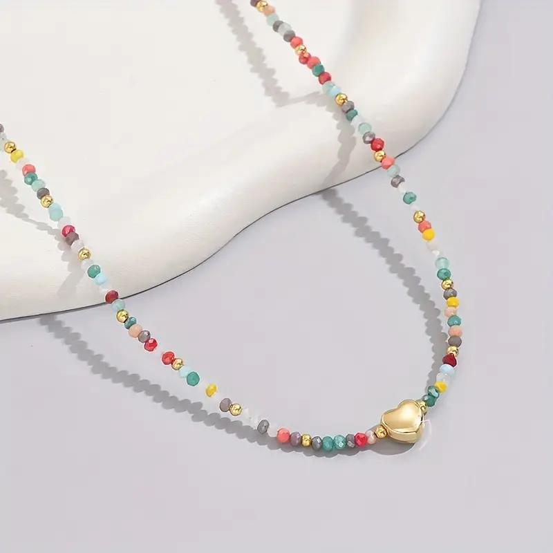 Collier De Perles En Forme De Coeur