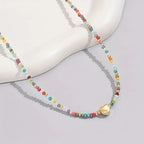 Collier De Perles En Forme De Coeur