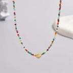 Collier De Perles En Forme De Coeur