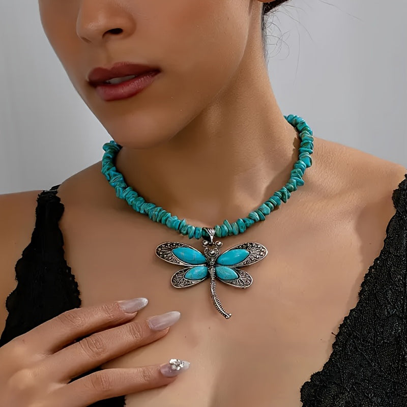 Collier Pendentif Libellule Bohème