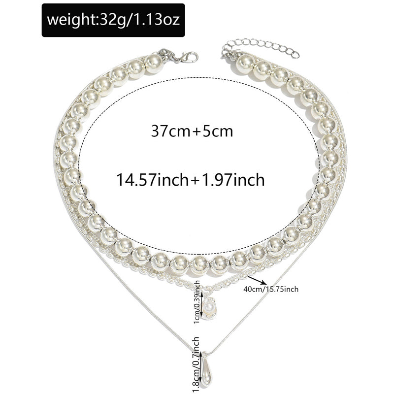 Collier Pendentif Perlé Vintage