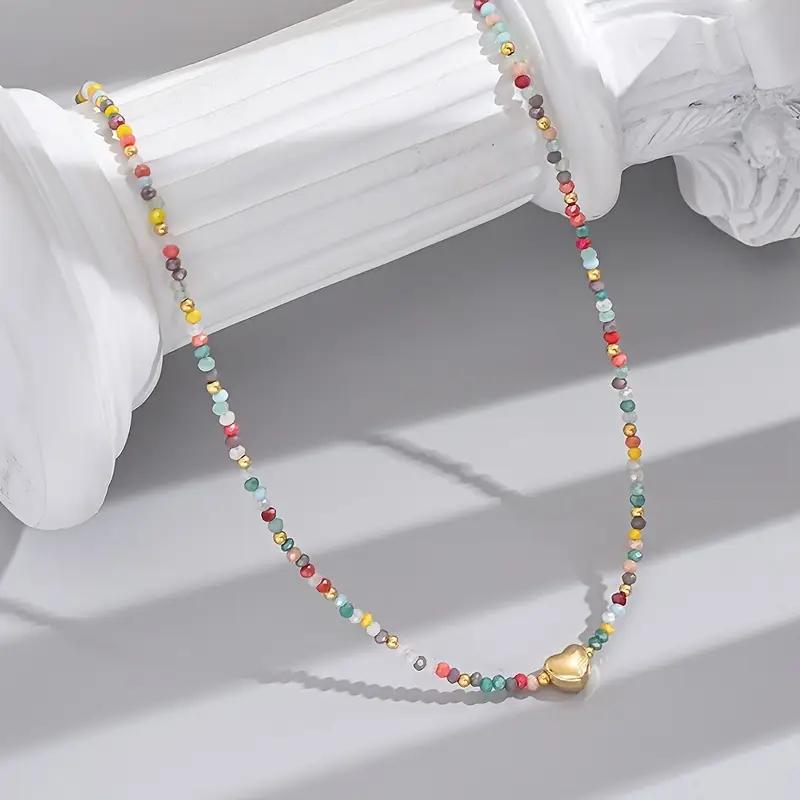 Collier De Perles En Forme De Coeur