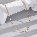 Collier De Perles En Forme De Coeur