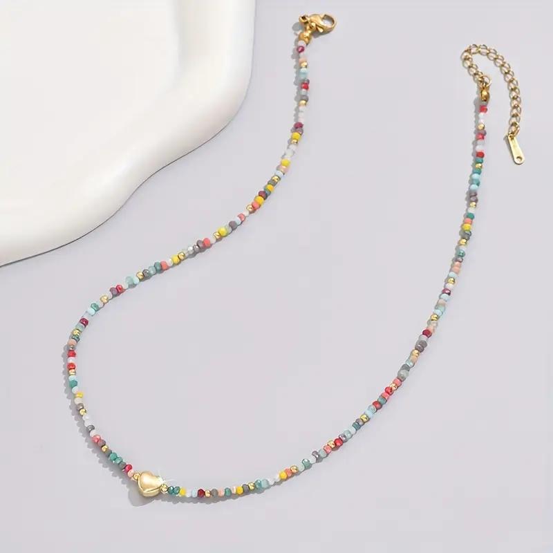 Collier De Perles En Forme De Coeur