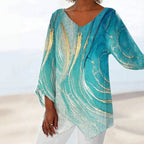 Blouse À Dégradé Irrégulier