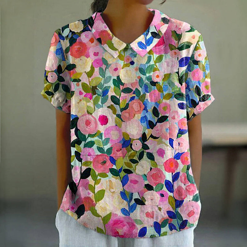 Blouse À Imprimé Floral Coloré