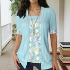 Blouse Patchwork Élégante