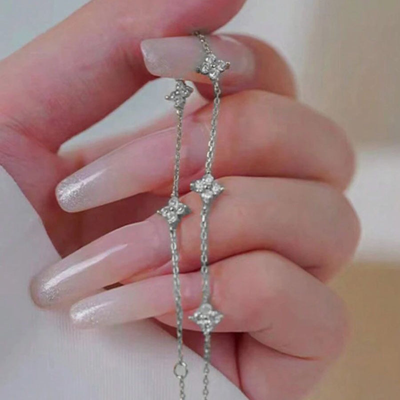 Collier Vintage De Trèfle À Quatre Feuilles
