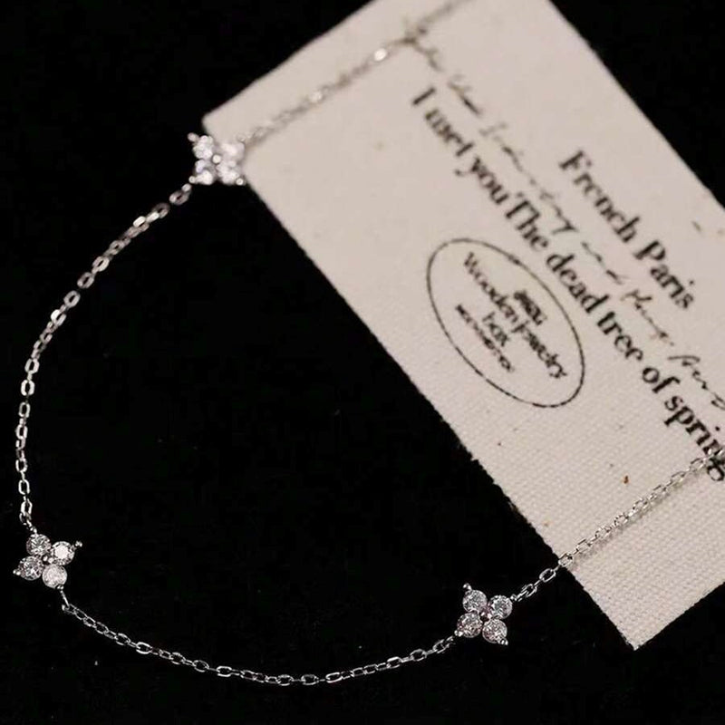 Collier Vintage De Trèfle À Quatre Feuilles