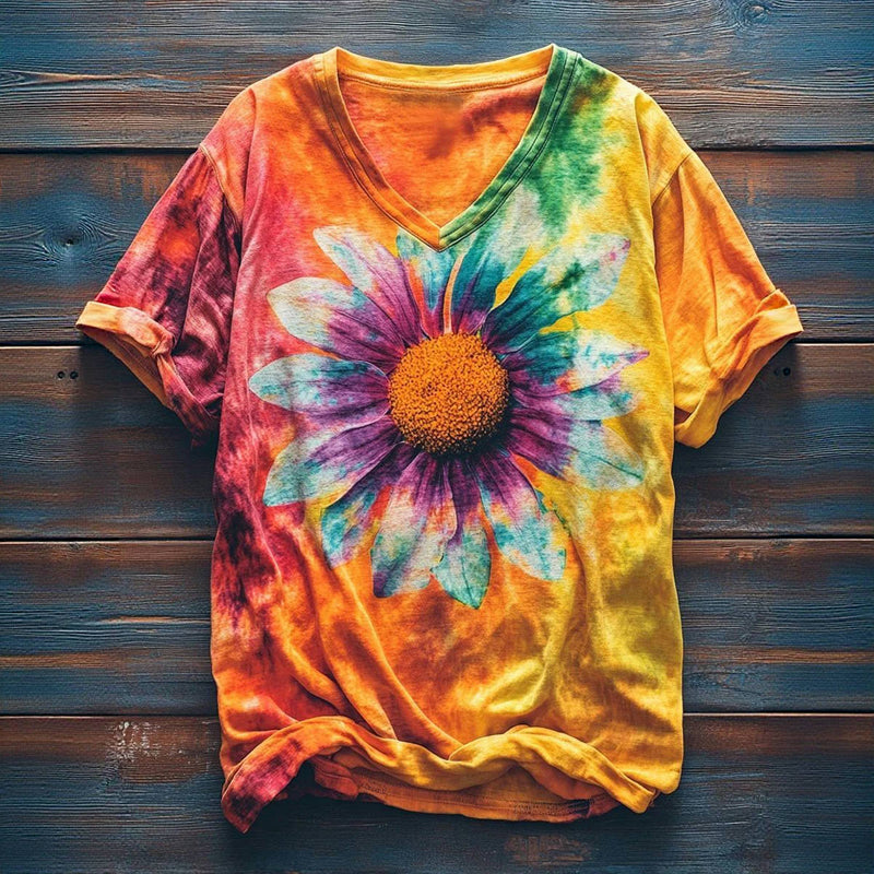 T-Shirt À Imprimé Floral Vintage