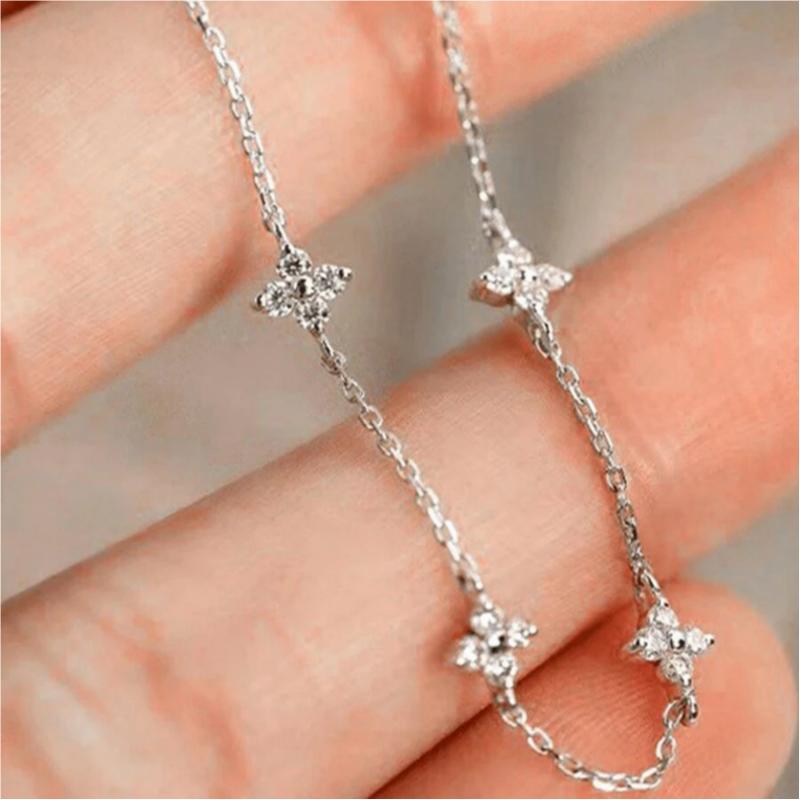 Collier Vintage De Trèfle À Quatre Feuilles