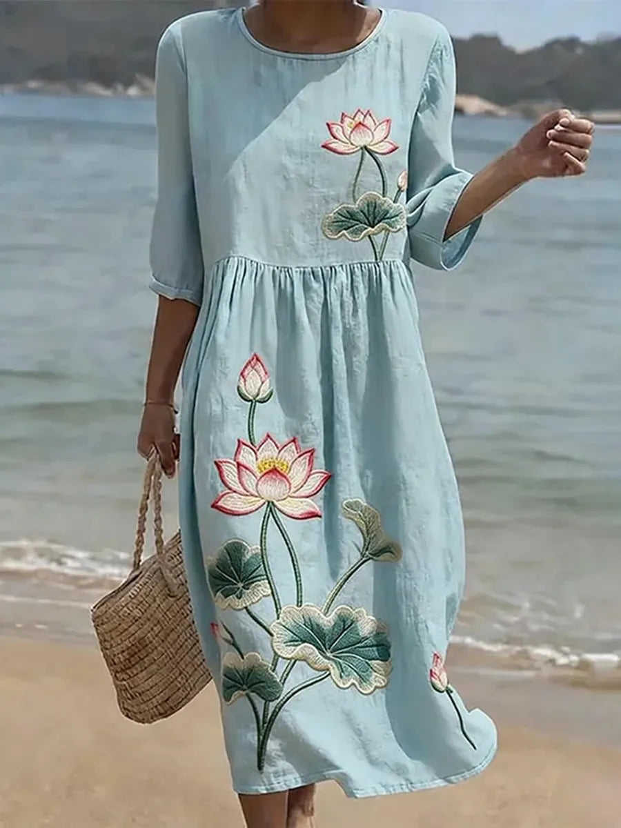Robe Décontractée Fleurie pour Femme