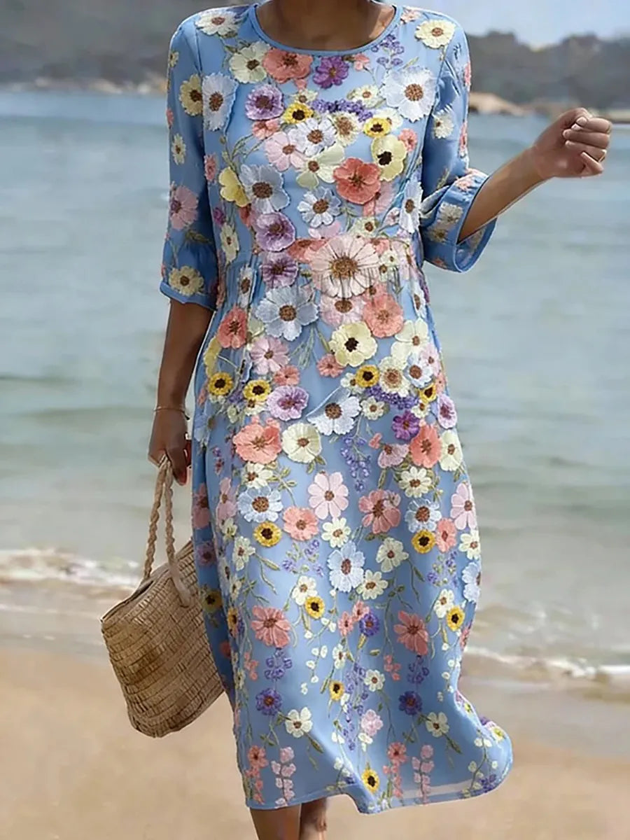 Robe Décontractée Fleurie pour Femme