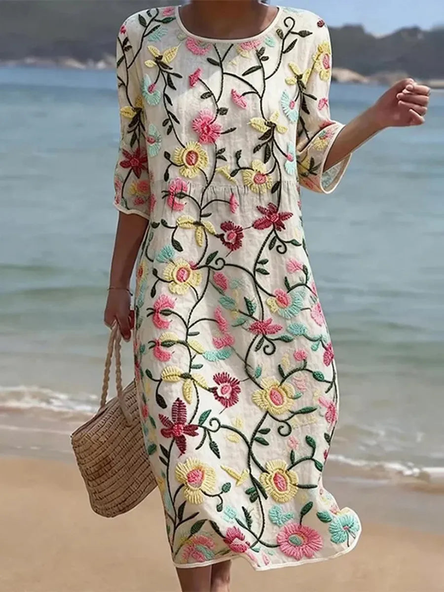Robe Décontractée Fleurie pour Femme