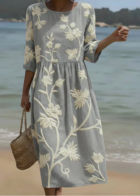 Robe Décontractée Fleurie pour Femme