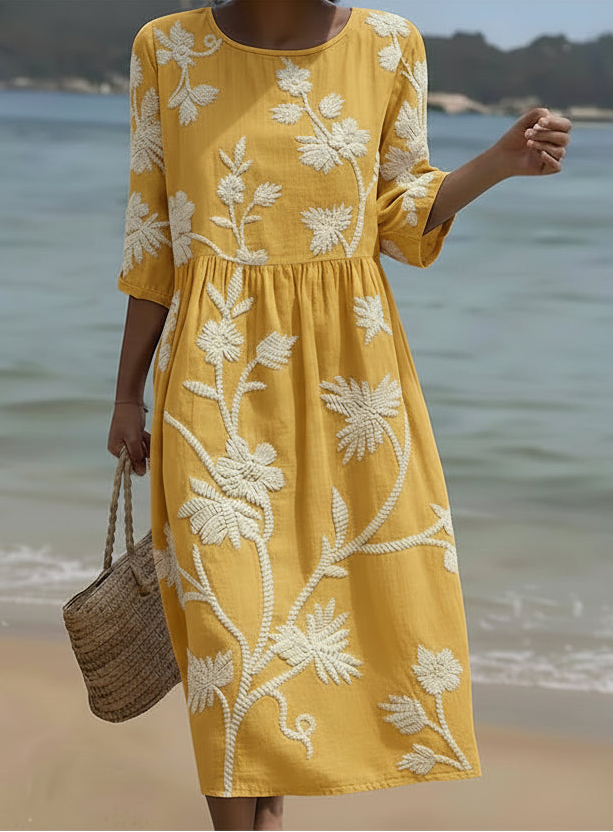 Robe Décontractée Fleurie pour Femme