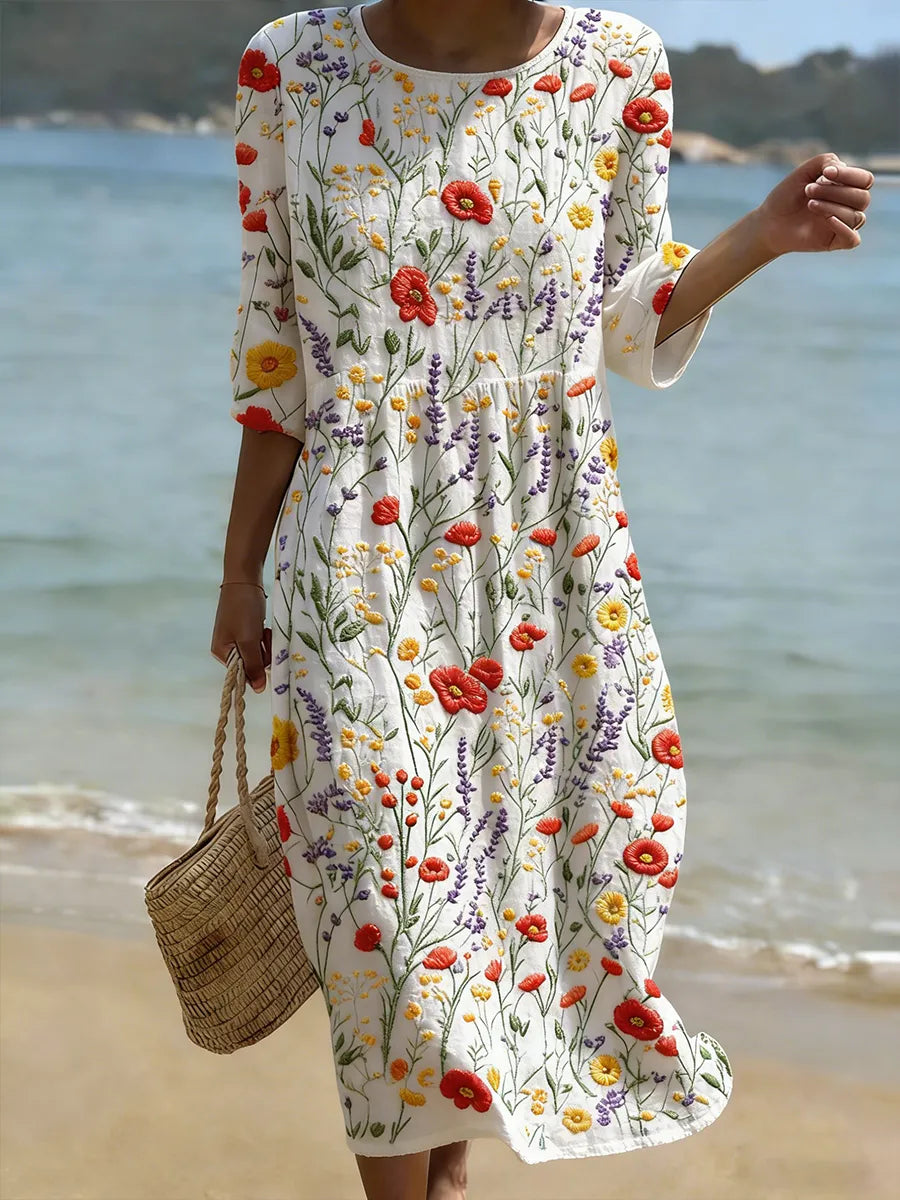 Robe Décontractée Fleurie pour Femme