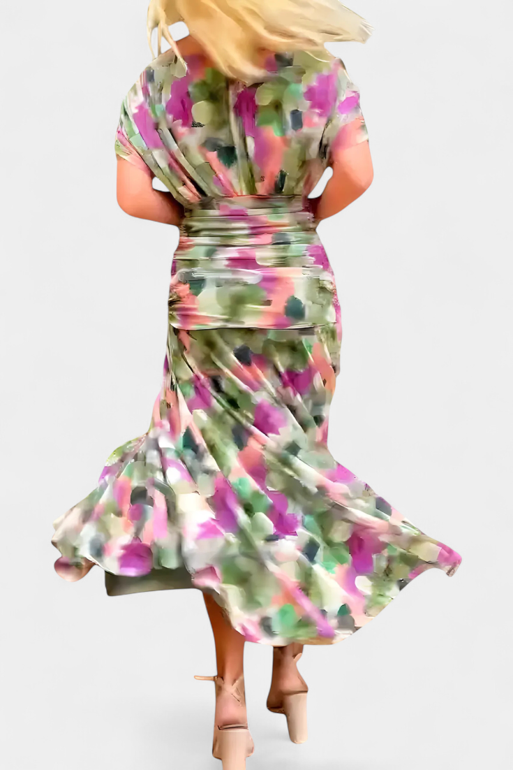 Aveline — Robe florale à grâce aérienne