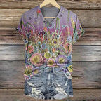 T-Shirt À Imprimé Floral Coloré