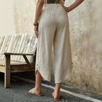 【Coton Et Lin】Pantalon Décontracté Confortable