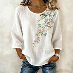 Blouse Vintage À Imprimé Floral