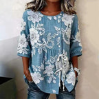 Blouse Vintage À Imprimé Floral