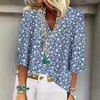 Blouse Vintage À Imprimé Floral