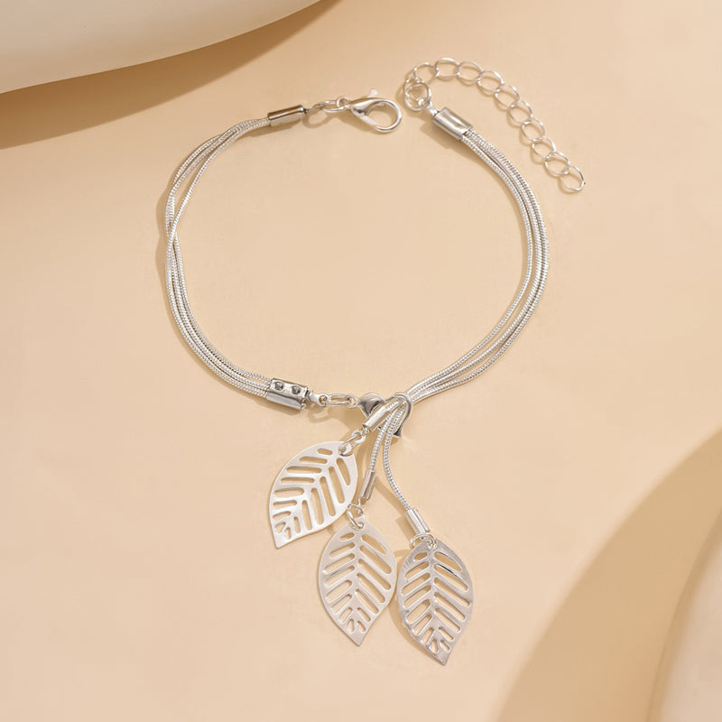 Bracelet Vintage À Feuilles