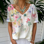 T-Shirt Décontracté À Imprimé Floral