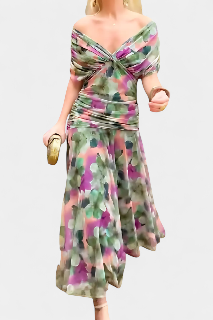 Aveline — Robe florale à grâce aérienne