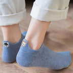Chaussettes Décontractées À Broderie Chat