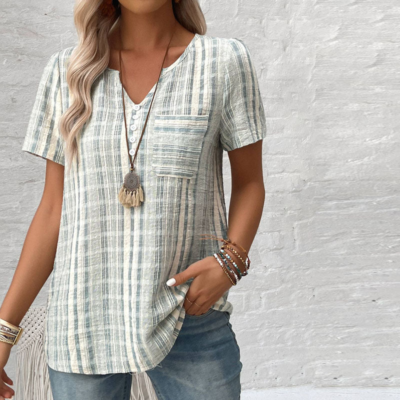 Blouse Rayée Décontractée