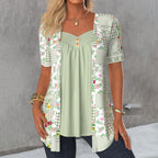 Blouse Élégante À Imprimé Floral