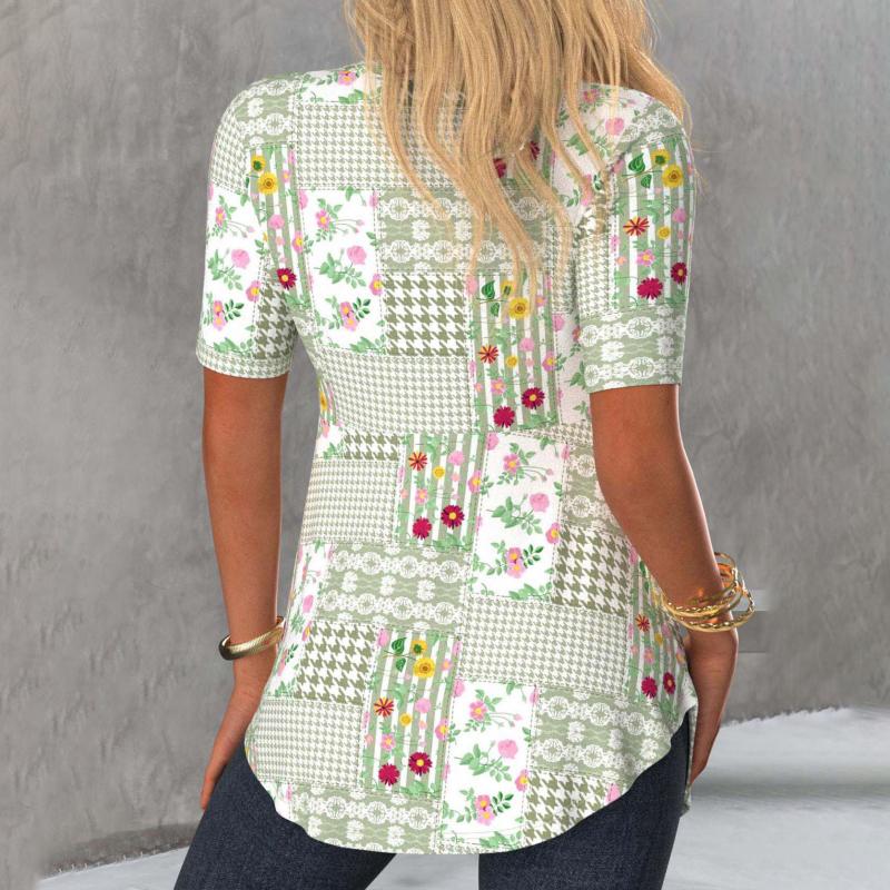 Blouse Élégante À Imprimé Floral