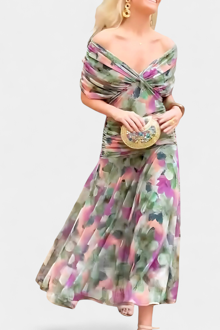 Aveline — Robe florale à grâce aérienne