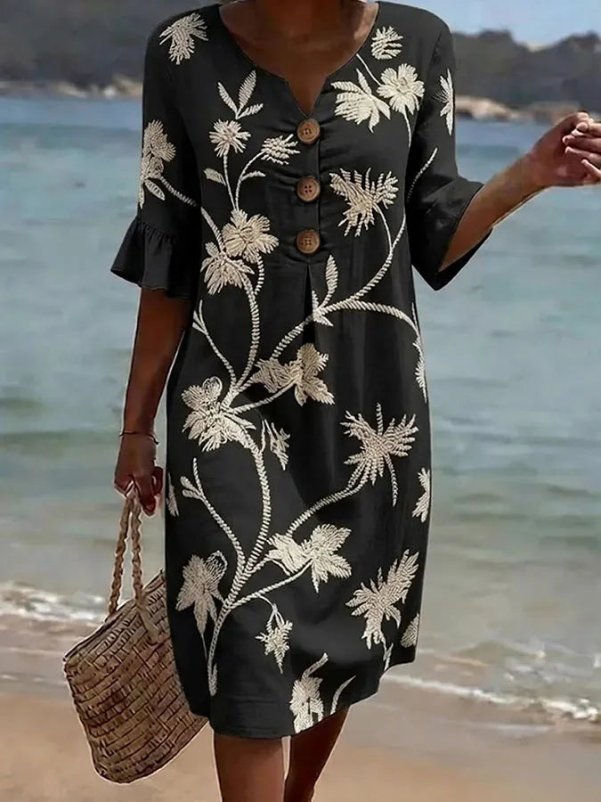 Robe Décontractée Fleurie pour Femme