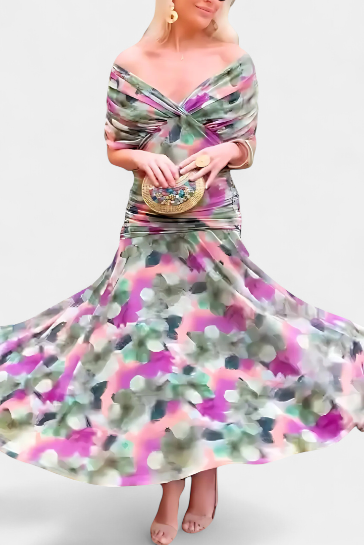 Aveline — Robe florale à grâce aérienne
