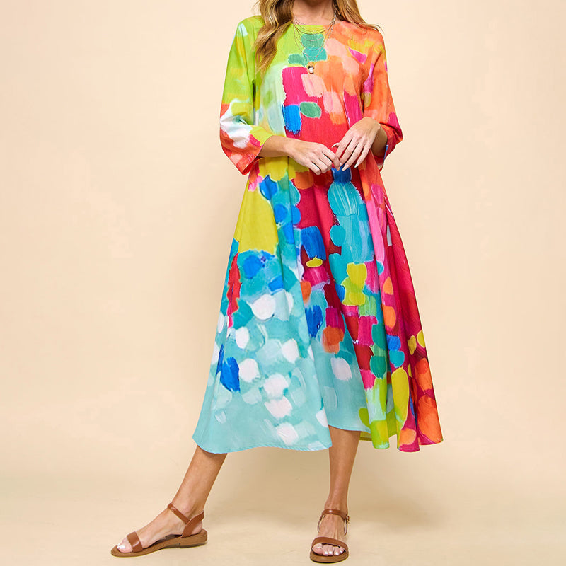 Robe Colorée À La Mode