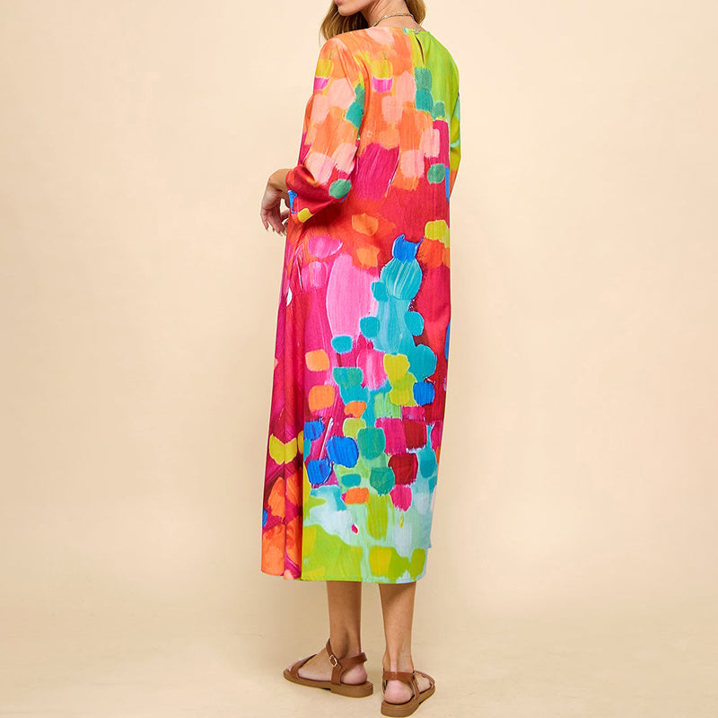 Robe Colorée À La Mode