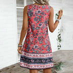 Robe Vintage À Imprimé Ethnique