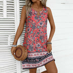 Robe Vintage À Imprimé Ethnique