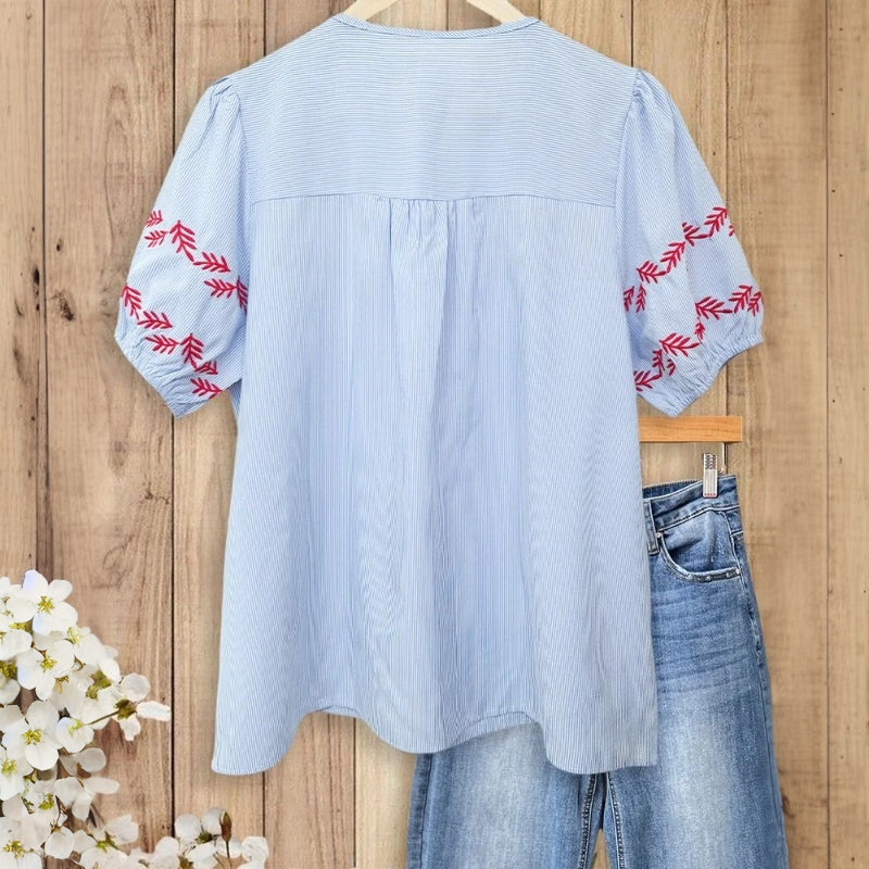 Blouse Vintage À Imprimé Floral