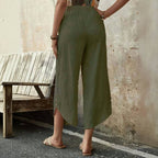 【Coton Et Lin】Pantalon Décontracté Confortable