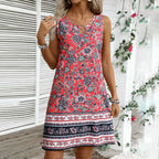 Robe Vintage À Imprimé Ethnique