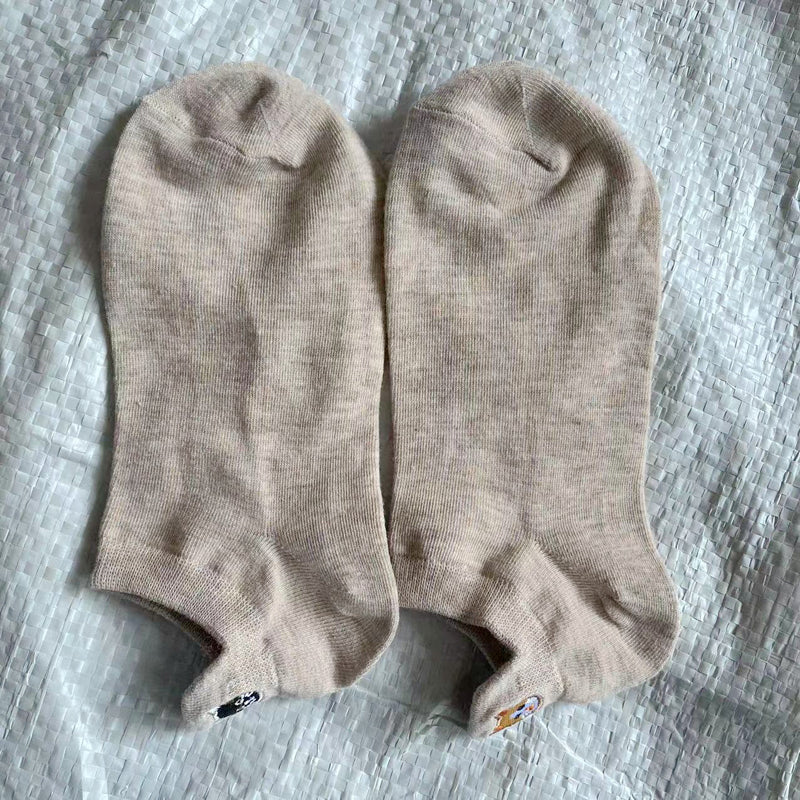 Chaussettes Décontractées À Broderie Chat